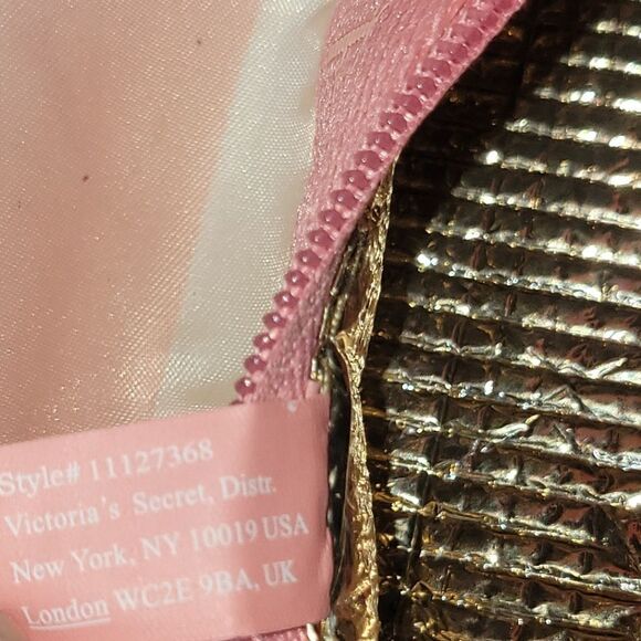 NWOT Victoria's Secret Pink White Striped Insulated Cooler Tote Bag Zippered - Picture 9 of 9